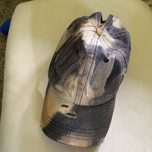 Custom Reverse Tie-dye Ponytail Hat